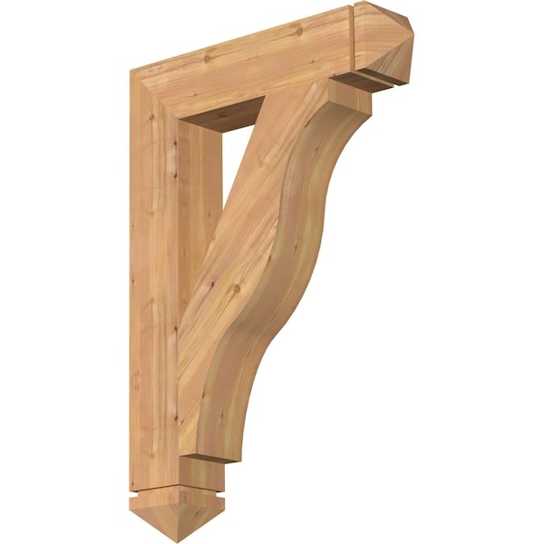 Ekena Millwork Funston Arts & Crafts Smooth Bracket, Western Red Cedar, 5 1/2"W x 28"D x 40"H BKT06X28X40FST03SWR - main